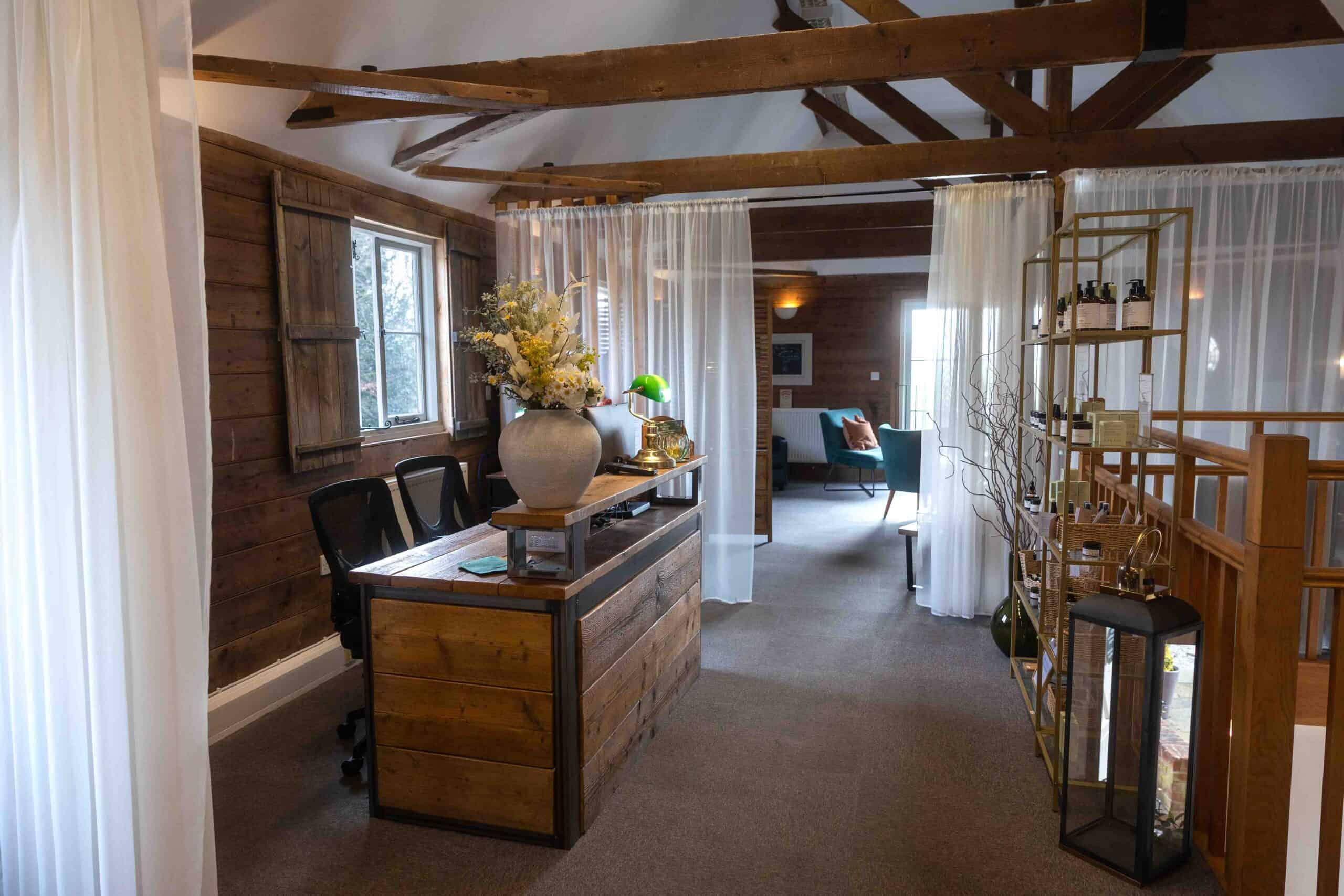 The Granary Spa Interior Reception Desk Area